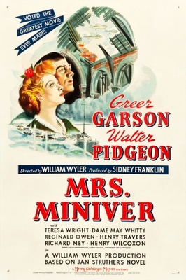 Mrs. Miniver movie poster (1942) metal framed poster