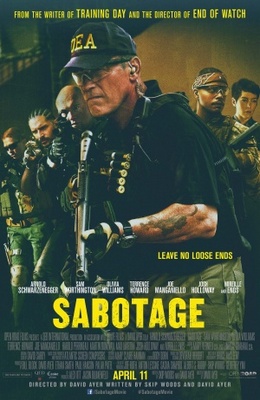 Sabotage movie poster (2014) wood print