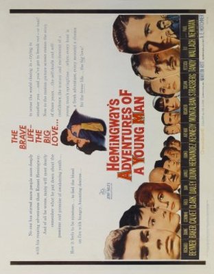 Hemingway's Adventures of a Young Man movie poster (1962) wooden framed poster