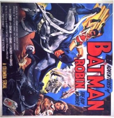 Batman and Robin movie poster (1949) pillow