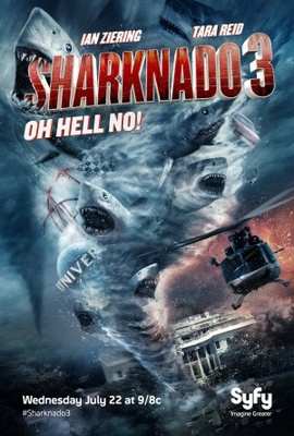 Sharknado 3 movie poster (2015) wood print