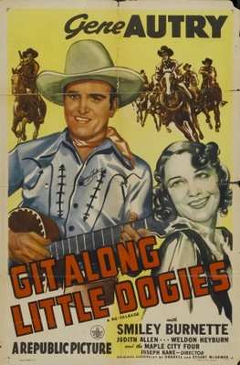 Git Along Little Dogies movie poster (1937) t-shirt