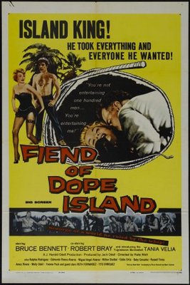 Fiend of Dope Island movie poster (1961) wood print