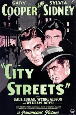 City Streets movie poster (1931) wooden framed poster