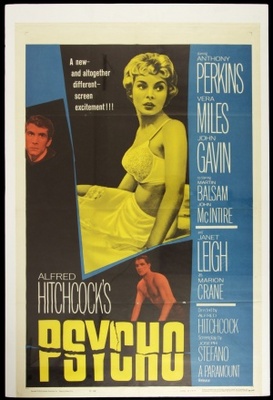 Psycho movie poster (1960) wood print