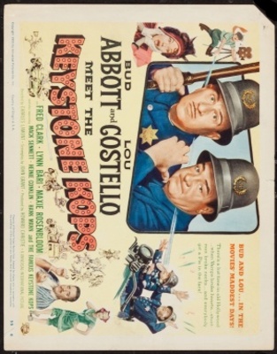 Abbott and Costello Meet the Keystone Kops movie poster (1955) metal framed poster