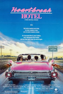 Heartbreak Hotel movie poster (1988) wooden framed poster