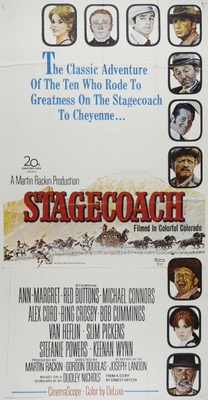 Stagecoach movie poster (1966) wood print