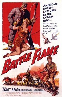 Battle Flame movie poster (1959) metal framed poster