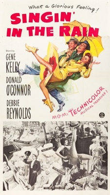 Singin' in the Rain movie poster (1952) wood print