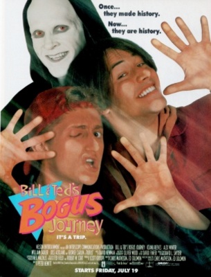 Bill & Ted's Bogus Journey movie poster (1991) wooden framed poster