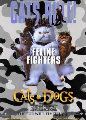 Cats & Dogs movie poster (2001) poster with hanger