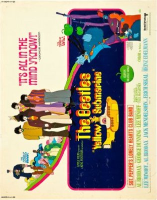 Yellow Submarine movie poster (1968) wood print