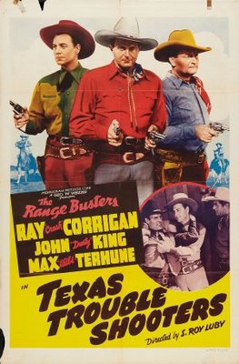 Texas Trouble Shooters movie poster (1942) metal framed poster