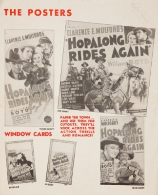 Hopalong Rides Again movie poster (1937) canvas poster