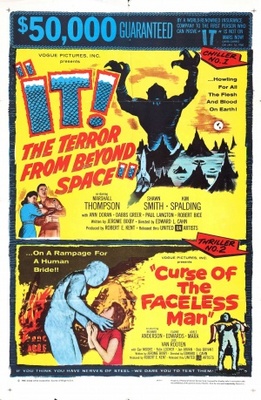 Curse of the Faceless Man movie poster (1958) poster with hanger