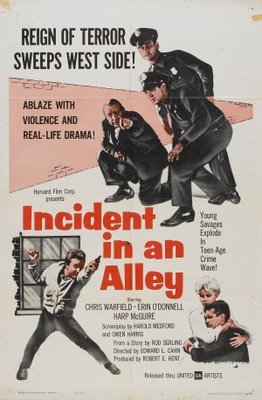 Incident in an Alley movie poster (1962) canvas poster