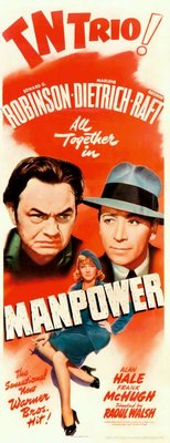 Manpower movie poster (1941) pillow