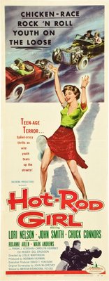 Hot Rod Girl movie poster (1956) metal framed poster