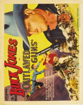 Outlawed Guns movie poster (1935) wood print