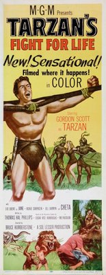 Tarzan's Fight for Life movie poster (1958) wood print