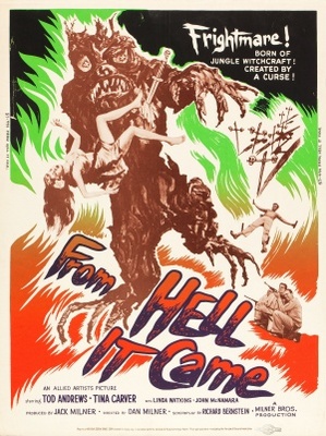 From Hell It Came movie poster (1957) metal framed poster