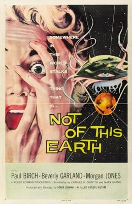 Not of This Earth movie poster (1957) poster with hanger