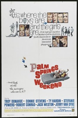 Palm Springs Weekend movie poster (1963) wood print