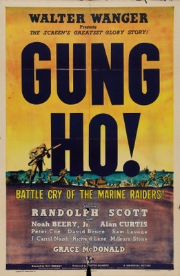 'Gung Ho!': The Story of Carlson's Makin Island Raiders movie poster (1943) wood print