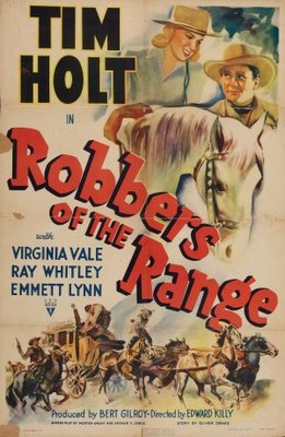 Robbers of the Range movie poster (1941) wood print