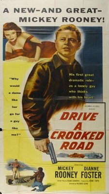 Drive a Crooked Road movie poster (1954) metal framed poster