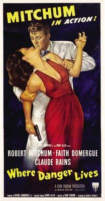 Where Danger Lives movie poster (1950) t-shirt