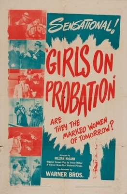 Girls on Probation movie poster (1938) wood print
