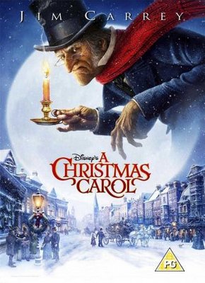 A Christmas Carol movie poster (2009) wood print