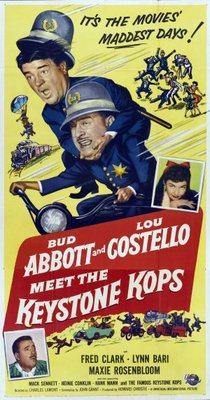 Abbott and Costello Meet the Keystone Kops movie poster (1955) wooden framed poster