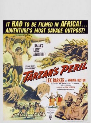 Tarzan's Peril movie poster (1951) canvas poster