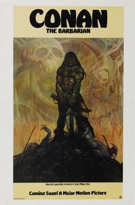 Conan The Barbarian movie poster (1982) wooden framed poster