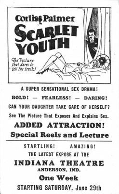Scarlet Youth movie poster (1928) wood print
