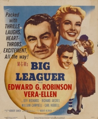 Big Leaguer movie poster (1953) poster with hanger