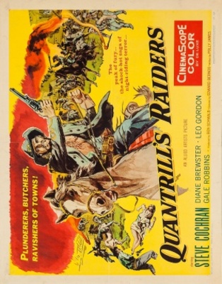 Quantrill's Raiders movie poster (1958) wood print