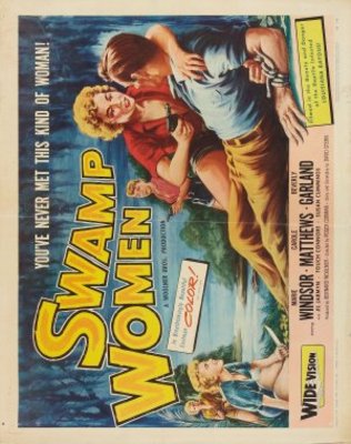 Swamp Women movie poster (1955) wooden framed poster