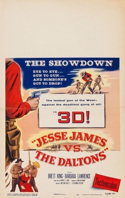 Jesse James vs. the Daltons movie poster (1954) wooden framed poster