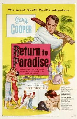 Return to Paradise movie poster (1953) metal framed poster