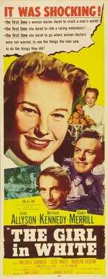 The Girl in White movie poster (1952) wooden framed poster