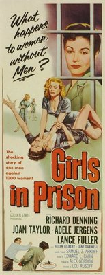 Girls in Prison movie poster (1956) poster with hanger