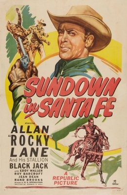 Sundown in Santa Fe movie poster (1948) poster with hanger