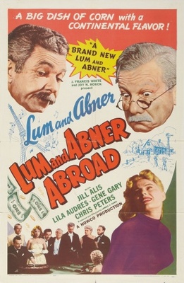 Lum and Abner Abroad movie poster (1956) wood print