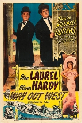 Way Out West movie poster (1937) wooden framed poster