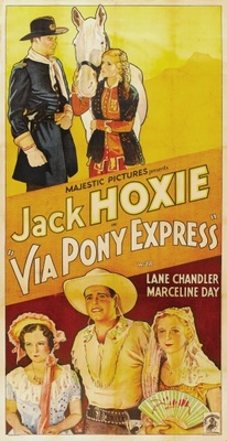 Via Pony Express movie poster (1933) metal framed poster
