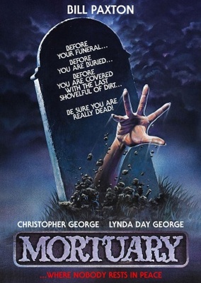 Mortuary movie poster (1983) wood print